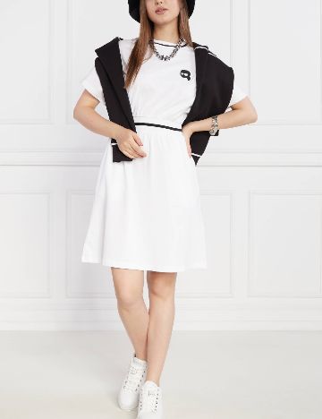 Rochie scurta KARL LAGERFELD, alb