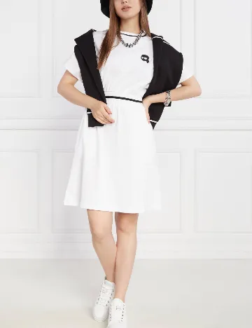 Rochie scurta KARL LAGERFELD, alb