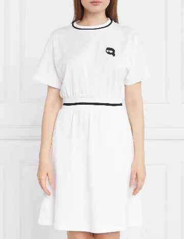 Rochie scurta KARL LAGERFELD, alb