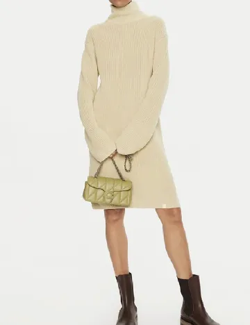 Rochie scurta Calvin Klein Jeans, bej