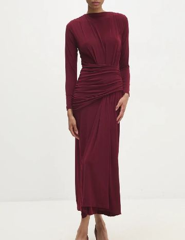 Rochie lunga Answear LAB, visiniu