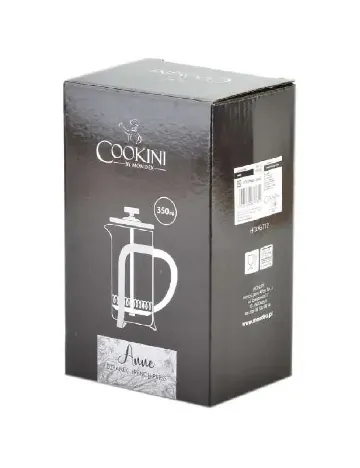 Infuzor cu piston, 350 ml Cookini, argintiu