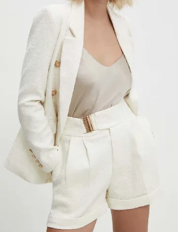 Pantaloni scurti Answear LAB, crem