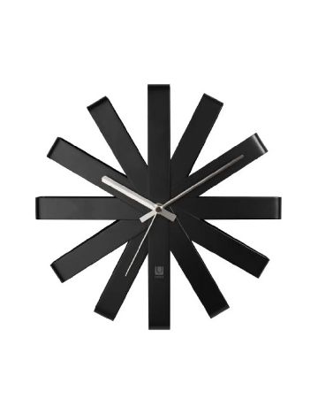 Ceas metalic de perete Ribbon, negru