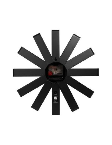 Ceas metalic de perete Ribbon, negru