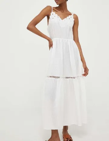 Rochie medie Answear LAB, alb