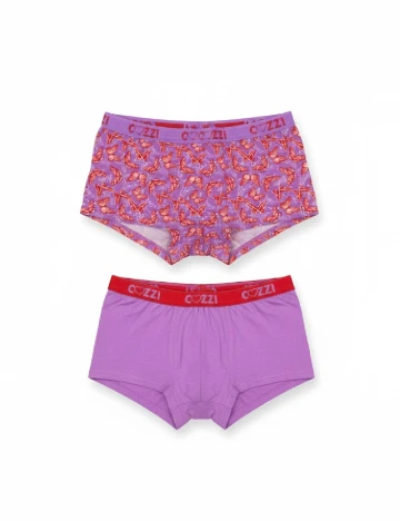 Set Boxeri 2 perechi Cozzi, mov