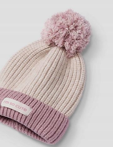 Set caciula si fular Mayoral, roz/crem