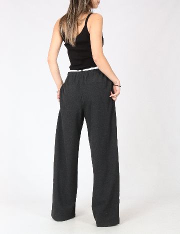 Pantaloni Oui, gri inchis