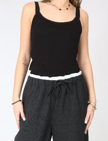 Pantaloni Oui, gri inchis