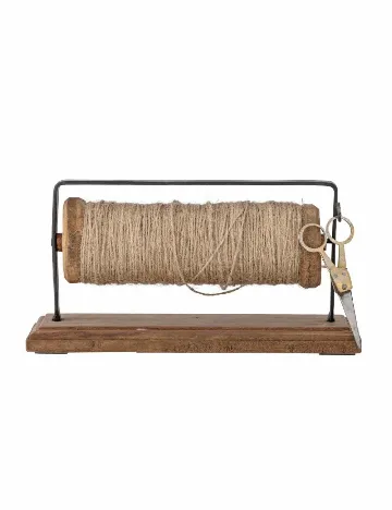 Bobină Barni cu iută și foarfecă Bloomingville, maro