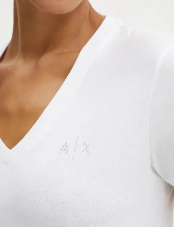 Tricou Armani Exchange, alb