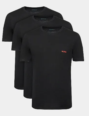 Set Tricouri 3 bucati Hugo, negru