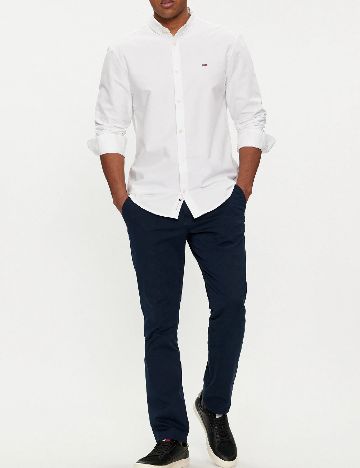 Camasa Tommy Jeans, alb