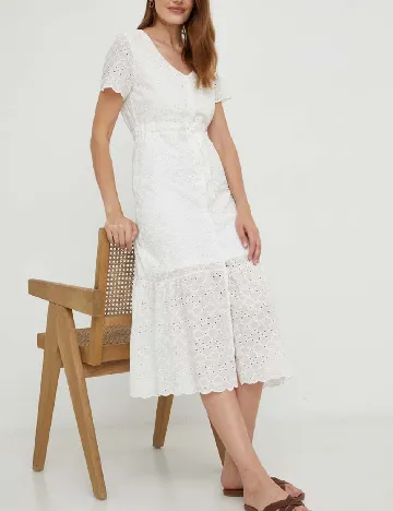 Rochie medie Answear LAB, alb