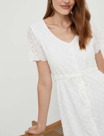 Rochie medie Answear LAB, alb