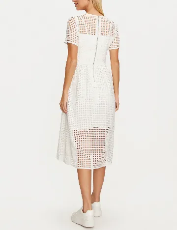 Rochie medie DKNY, alb