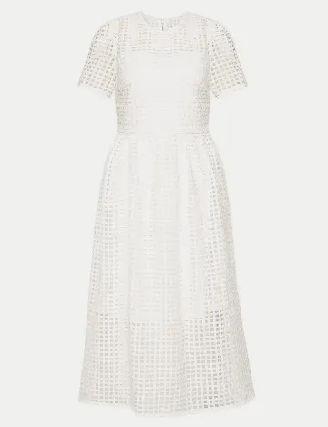 Rochie medie DKNY, alb