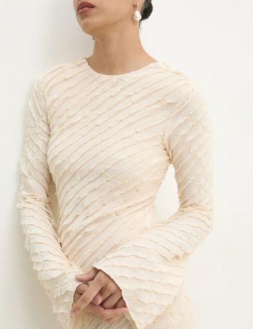 Rochie medie Answear LAB, crem