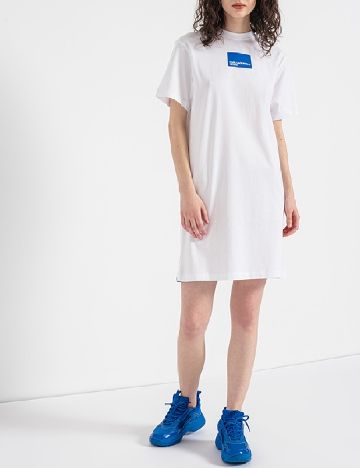 Rochie scurta Karl Lagerfeld Jeans, alb