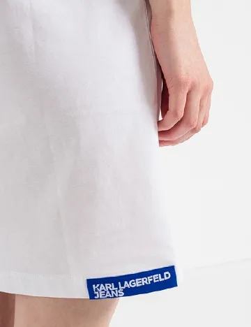 Rochie scurta Karl Lagerfeld Jeans, alb