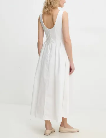 Rochie medie Answear LAB, alb