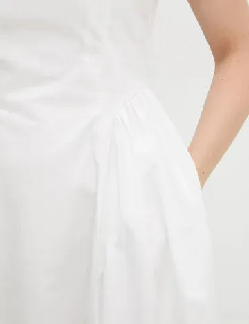 Rochie medie Answear LAB, alb