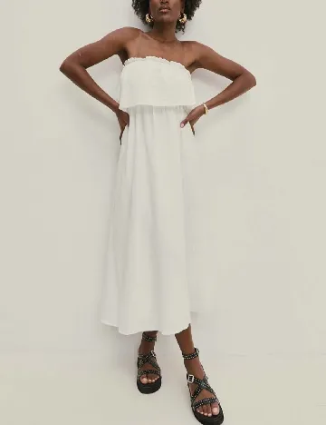 Rochie medie Answear LAB, alb