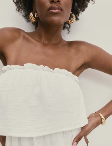 Rochie medie Answear LAB, alb