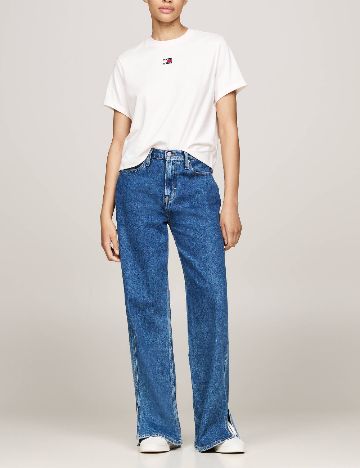 Tricou Tommy Jeans, ecru