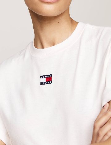 Tricou Tommy Jeans, ecru