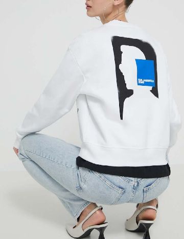Bluza Karl Lagerfeld Jeans, alb