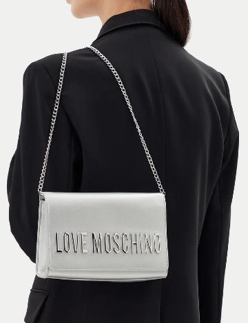 Geanta Love Moschino, argintiu