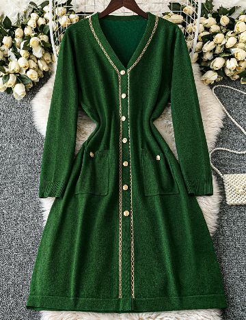 Rochie medie SHEIN CURVE, verde