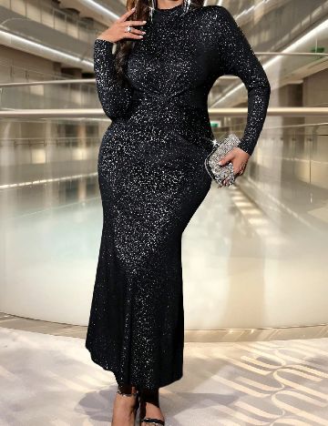 Rochie lunga SHEIN CURVE, negru