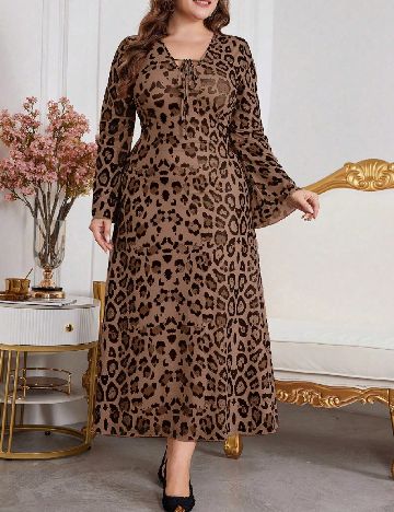 Rochie lunga SHEIN CURVE, animal print