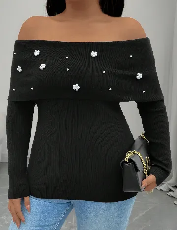 Bluza SHEIN CURVE, negru