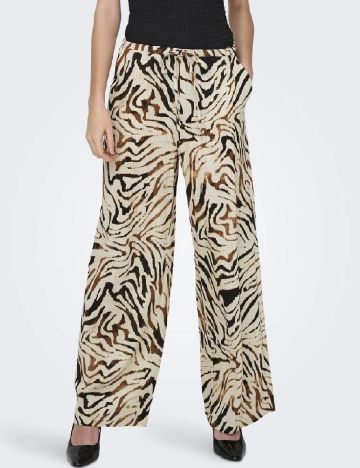 Pantaloni Jacqueline de Yong, maro/bej