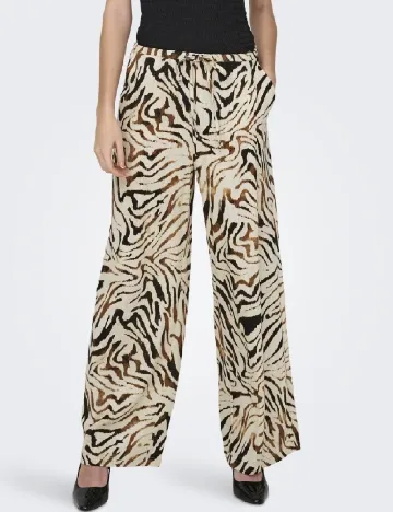 Pantaloni Jacqueline de Yong, maro/bej