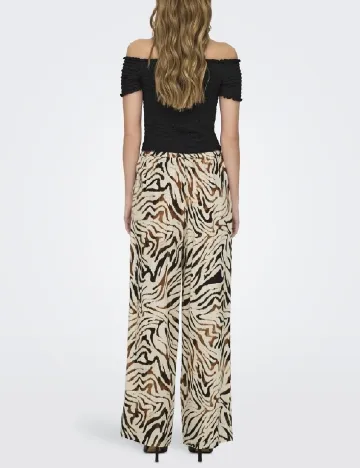 Pantaloni Jacqueline de Yong, maro/bej