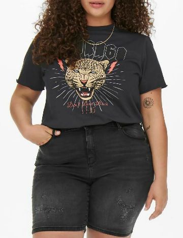 Tricou Only Carmakoma, gri inchis