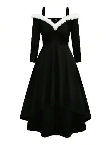 Rochie medie SHEIN CURVE, negru