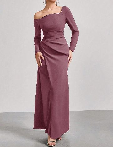 Rochie lunga SHEIN, roz pudra inchis