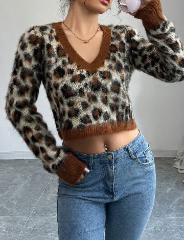 Pulover SHEIN, animal print