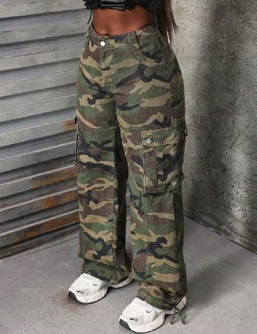 Pantaloni SHEIN, army