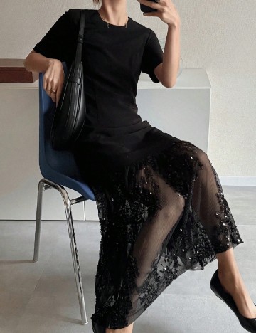 Rochie lunga SHEIN, negru