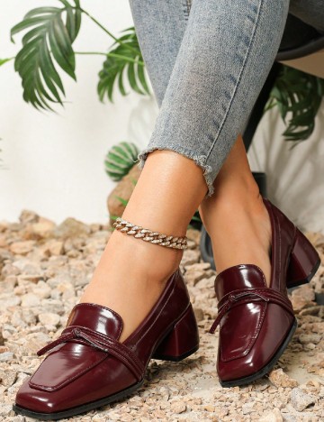 Pantofi SHEIN, visiniu