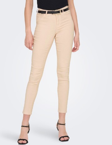 Pantaloni Jacqueline de Yong, crem