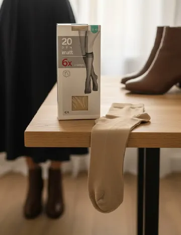 Set sosete 6 perechi C&A, crem