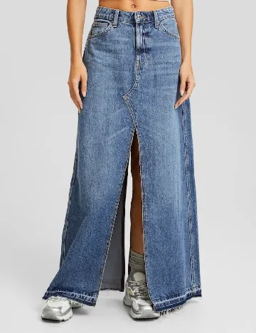 Fusta Bershka, albastru